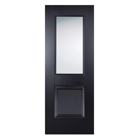 Product photograph of Arnhem Glazed 1981mm X 762mm Internal Door In Black from Furniture in Fashion