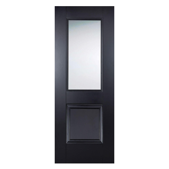 Product photograph of Arnhem Glazed 1981mm X 838mm Internal Door In Black from Furniture in Fashion