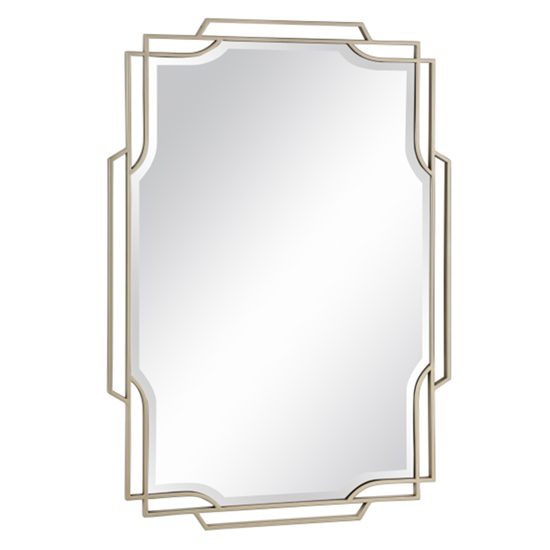 Product photograph of Arora Rectangular Wall Mirror In Silver Frame from Furniture in Fashion