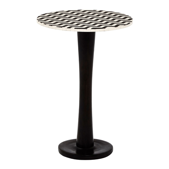 Read more about Artok round wooden side table in white and black