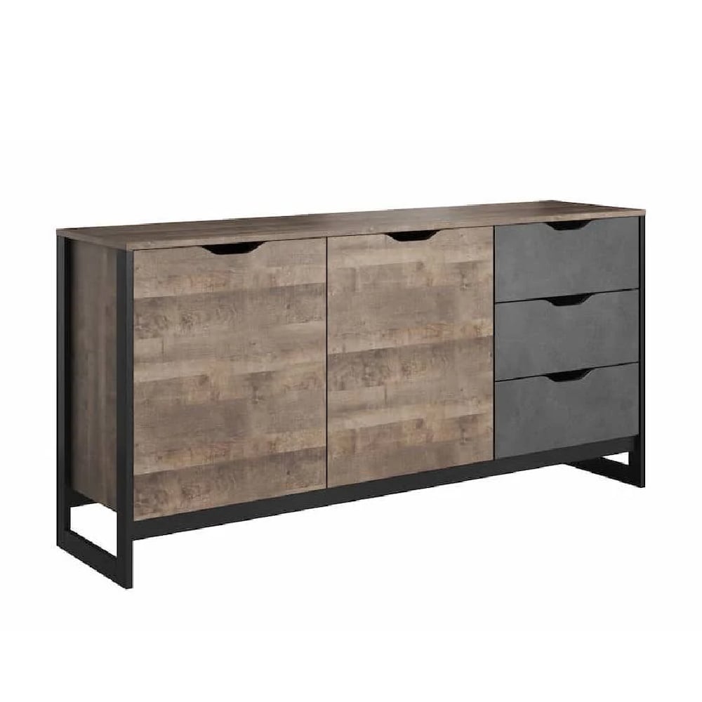 arvada wooden sideboard with 2 doors in grande matera oak