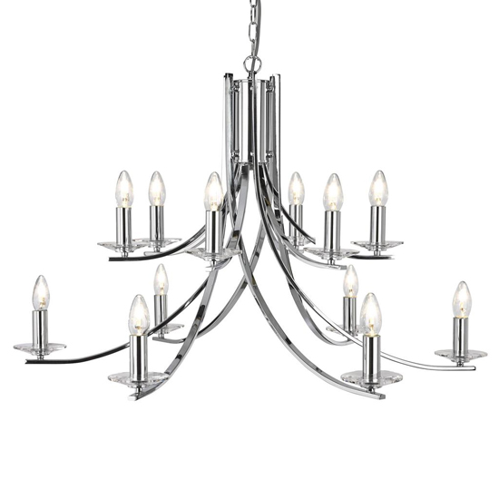 Read more about Ascona 12 lights clear glass pendant light in chrome