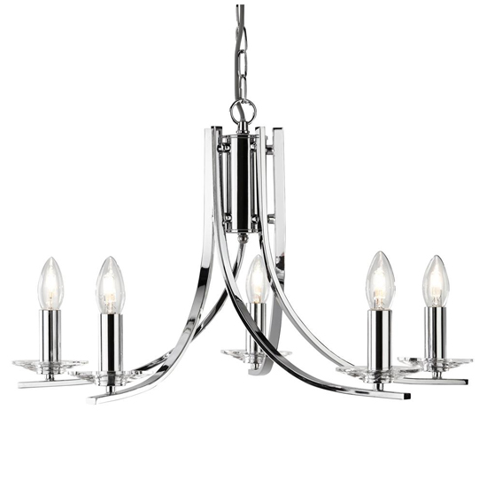 Read more about Ascona 5 lights clear glass pendant light in chrome