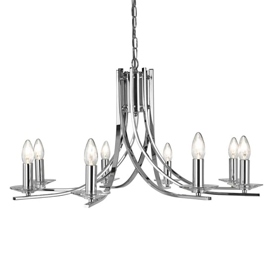 Read more about Ascona 8 lights clear glass pendant light in chrome