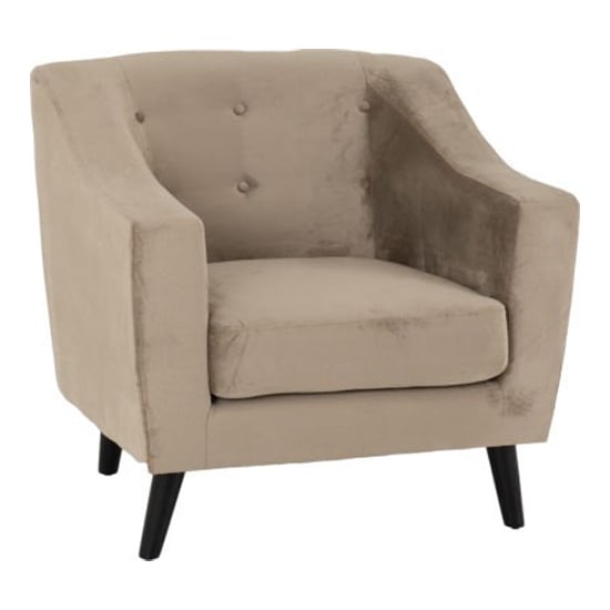 Product photograph of Arabella Velvet Fabric 1 Seater Sofa In Oyster from Furniture in Fashion