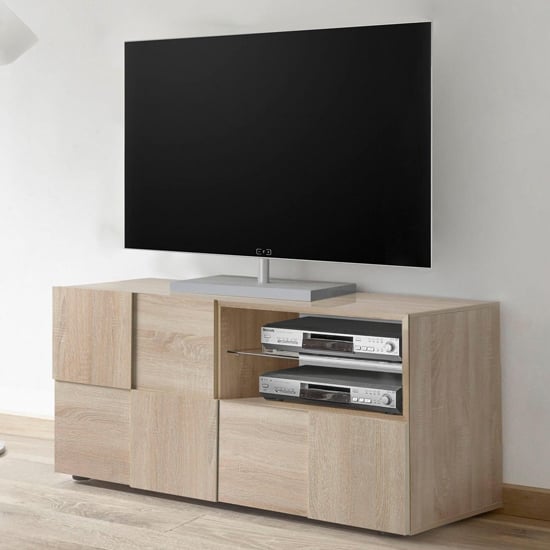 Product photograph of Aspen Small Tv Stand In Sonoma Oak With 1 Door 1 Drawer from Furniture in Fashion