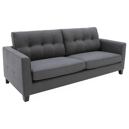 Product photograph of Astride Fabric 3 Seater Sofa In Charcoal from Furniture in Fashion