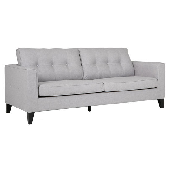 Product photograph of Astride Fabric 3 Seater Sofa In Light Grey from Furniture in Fashion