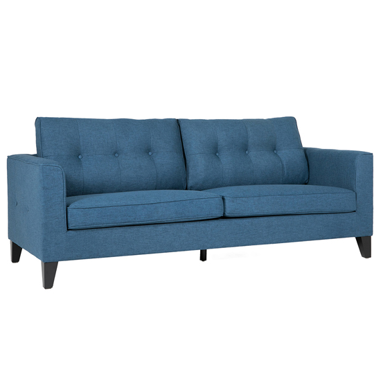 Product photograph of Astride Fabric 3 Seater Sofa In Navy Blue from Furniture in Fashion