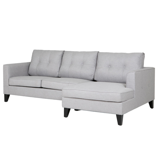 Product photograph of Astride Fabric Right Hand Corner Sofa In Light Grey from Furniture in Fashion