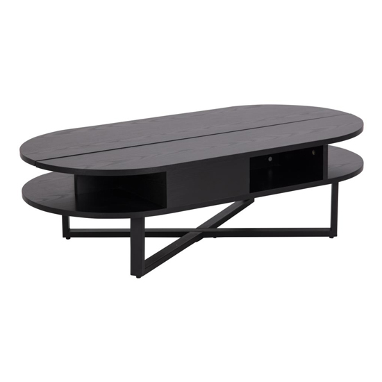 Product photograph of Atcon Flip Top Open Wooden Coffee Table In Ash Black from Furniture in Fashion