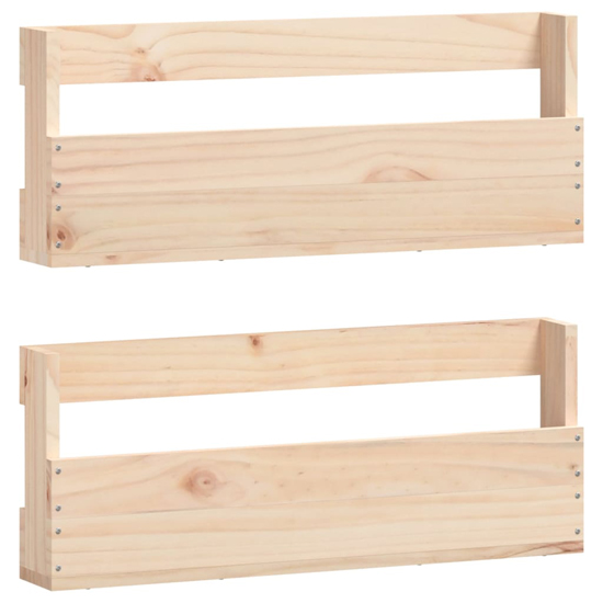 Atmore Pinewood Wall-Mounted Shoe Storage Rack In Natural | Furniture ...