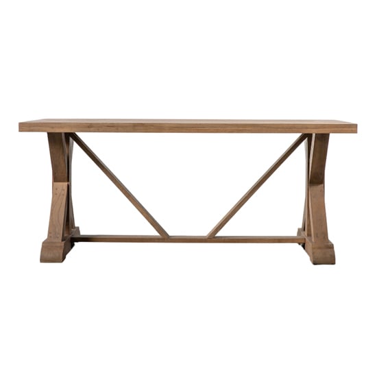 Product photograph of Attleboro 180cm Rectangular Wooden Dining Table In Light Wood from Furniture in Fashion