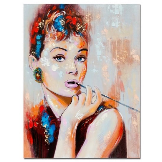 Audrey Hepburn Canvas Wall Art In MultiColour | Furniture in Fashion