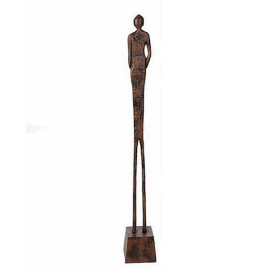 Read more about Augusta aluminium female body sculpture in antique brown