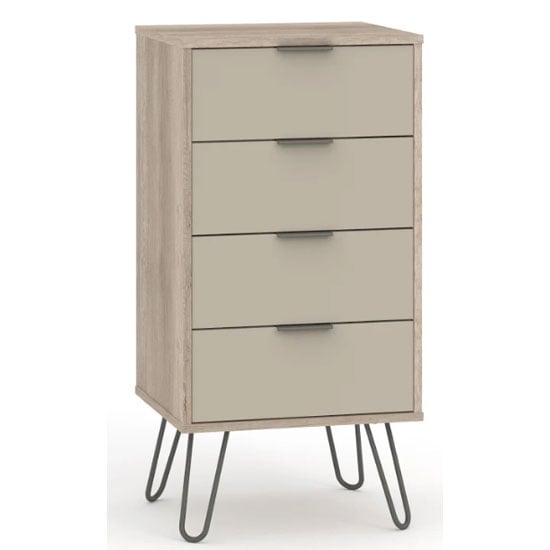Photo of Avoch narrow chest of drawers in driftwood with 4 drawers
