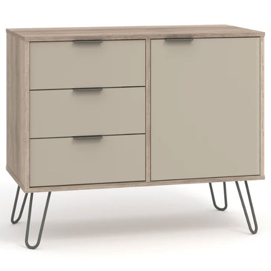Read more about Avoch wooden sideboard in driftwood with 1 door 3 drawers