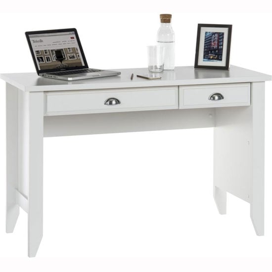 Product photograph of Augusta Home Office Laptop Desk In Soft White from Furniture in Fashion