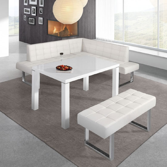 white leather dining bench        <h3 class=