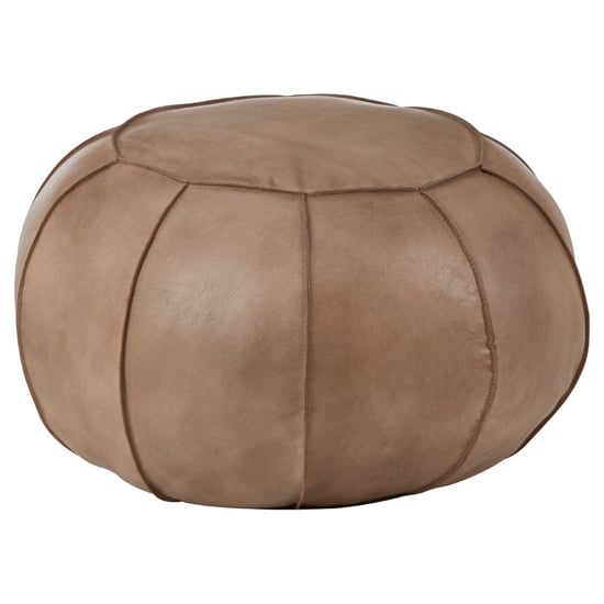 Photo of Australis genuine leather pouffe in grey