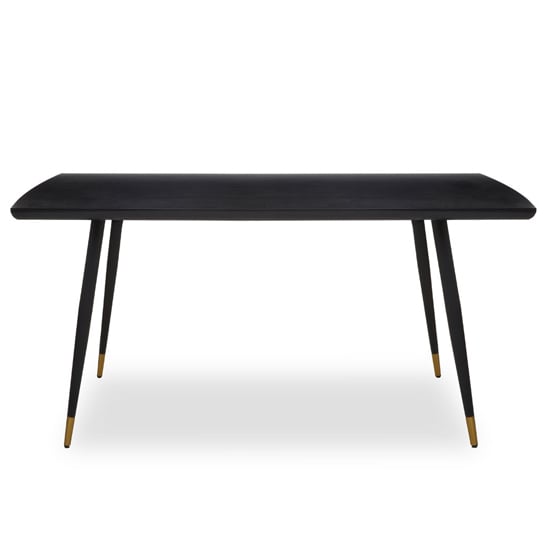 Avandia Rectangular Wooden Dining Table In Black | Sale