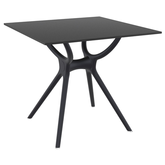 Product photograph of Aviemore Outdoor Square 80cm Wooden Dining Table In Black from Furniture in Fashion