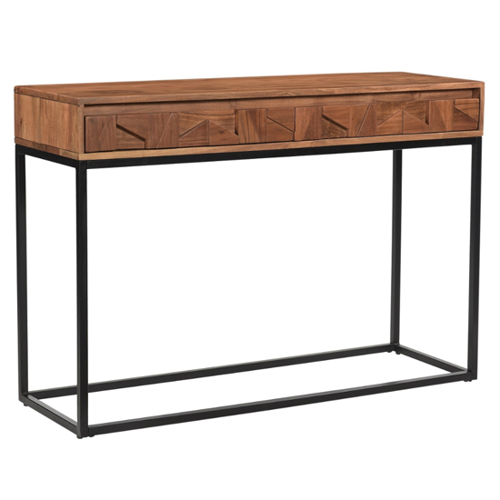 Read more about Axis acacia wood console table with 2 drawers in natural