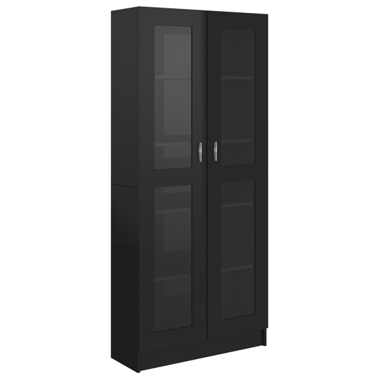 Axtan High Gloss Display Cabinet With 2 Doors In Black | Furniture in ...