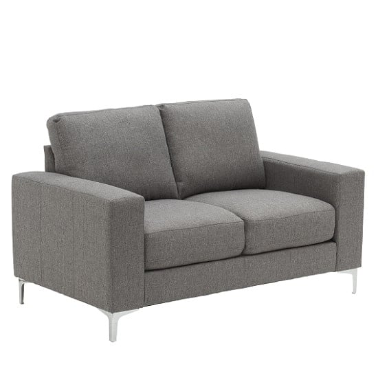 Bailey Modern 2 Seater Sofa In Grey Fabric 32544 Furniture