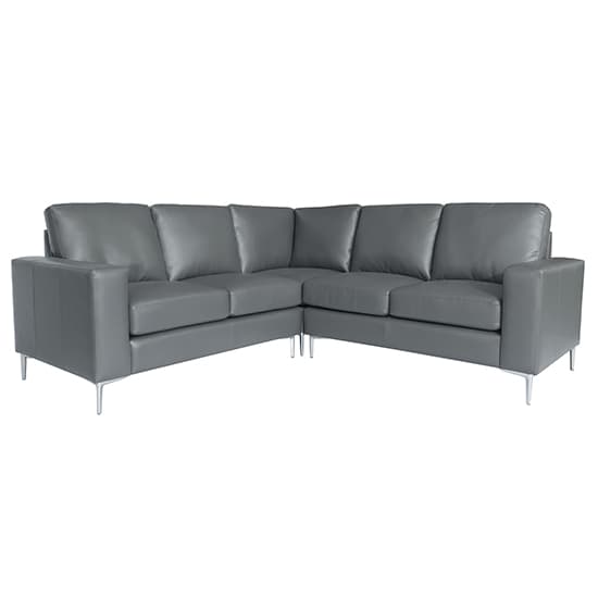 Baltic Faux Leather Corner Sofa In Dark Grey Furniture in Fashion