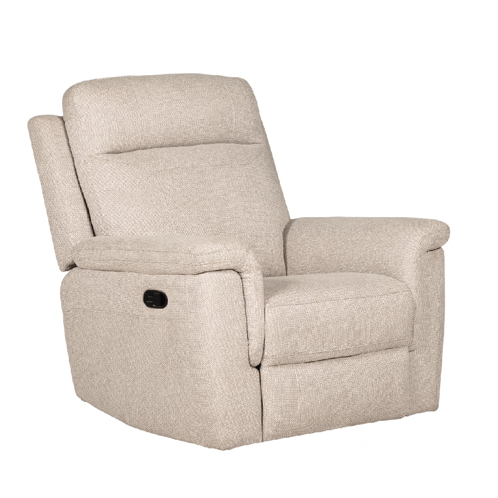 baraboo fabric manual recliner chair in beige