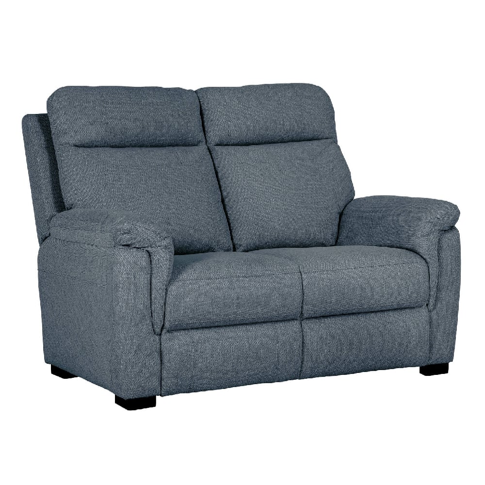 Product photograph of Baraboo Fabric 2 Seater Sofa With Black Legs In Azul from Furniture in Fashion