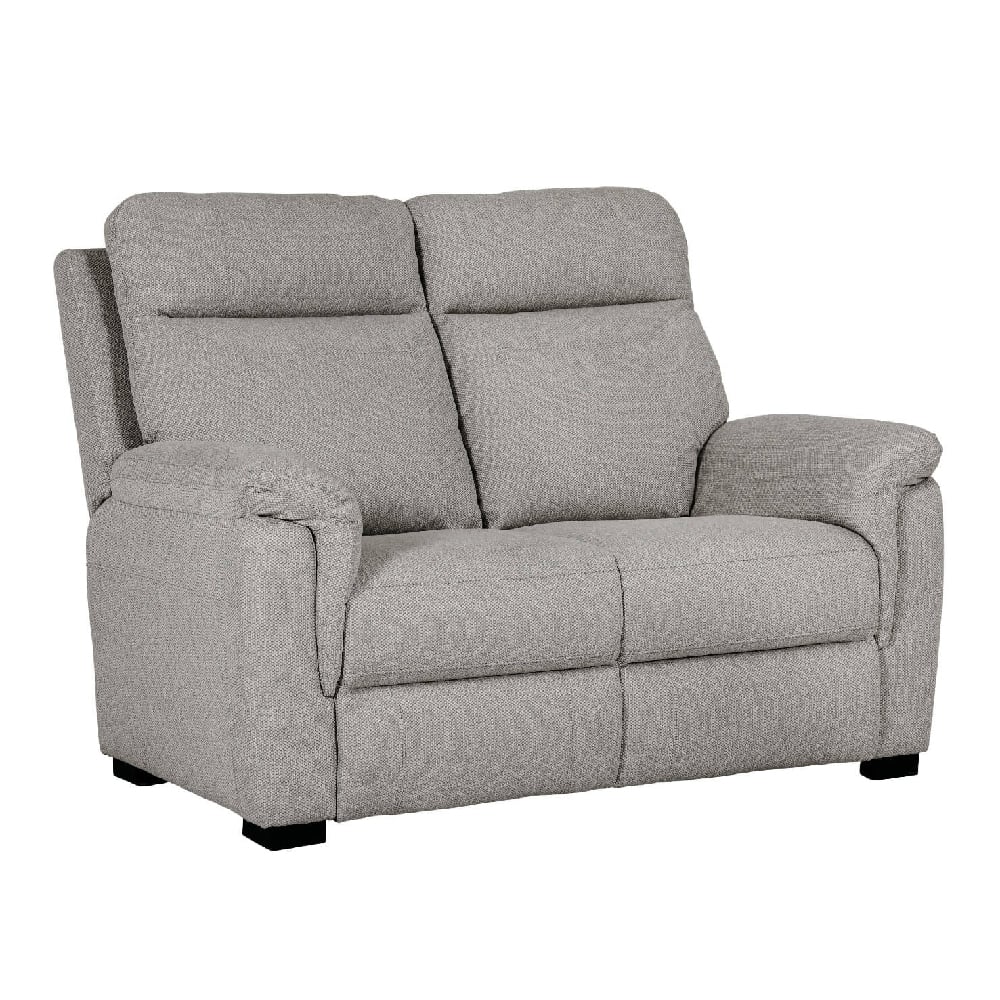 baraboo fabric 2 seater sofa with black legs in grey