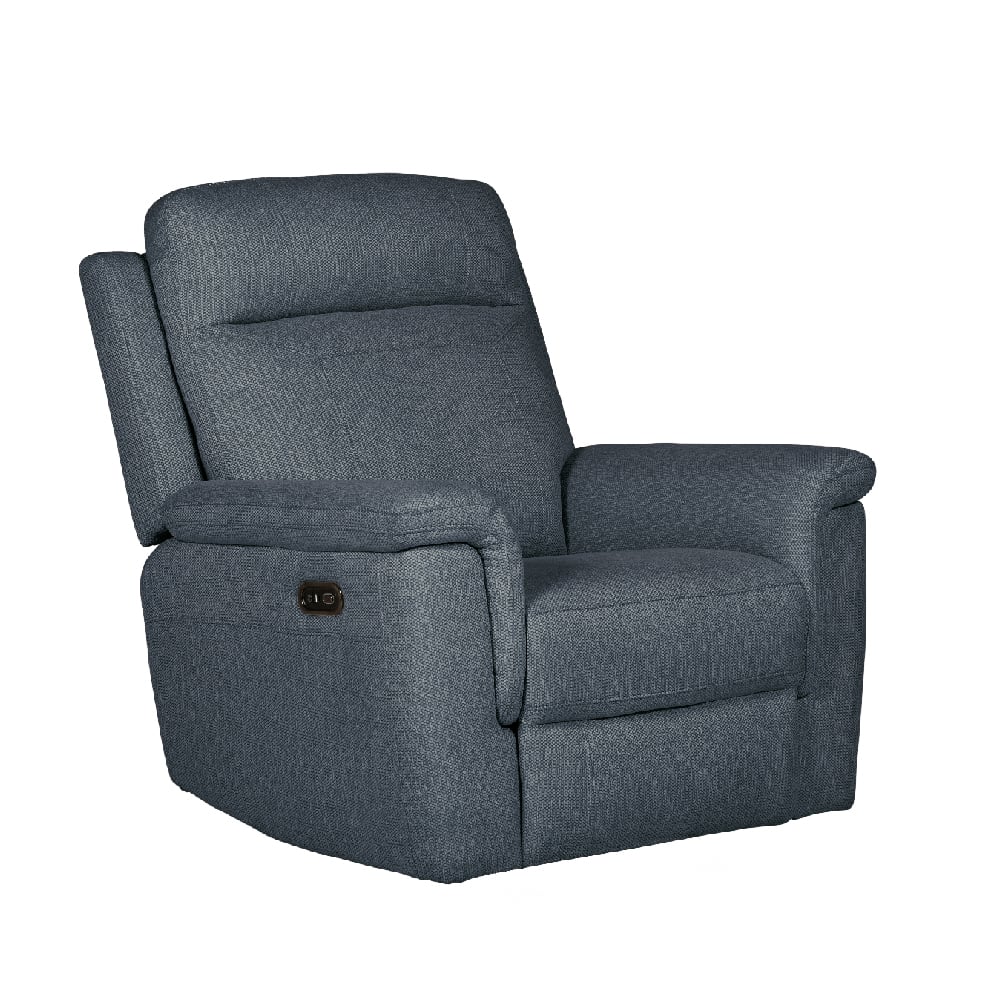 baraboo fabric electric recliner chair in azul