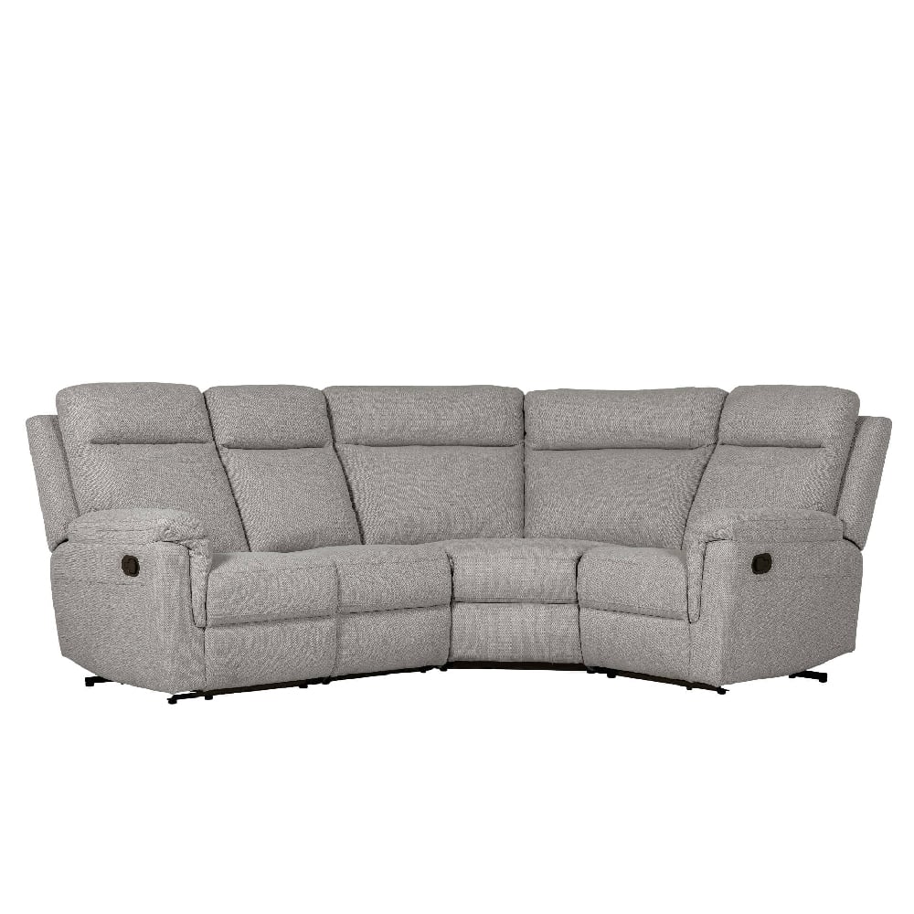 baraboo fabric electric recliner fabric corner sofa in grey