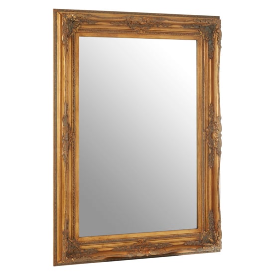 Read more about Barstik floral design wall mirror in antique gold frame
