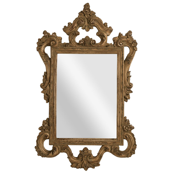 Product photograph of Barstik Rectangular Wall Mirror In Rich Gold Frame from Furniture in Fashion