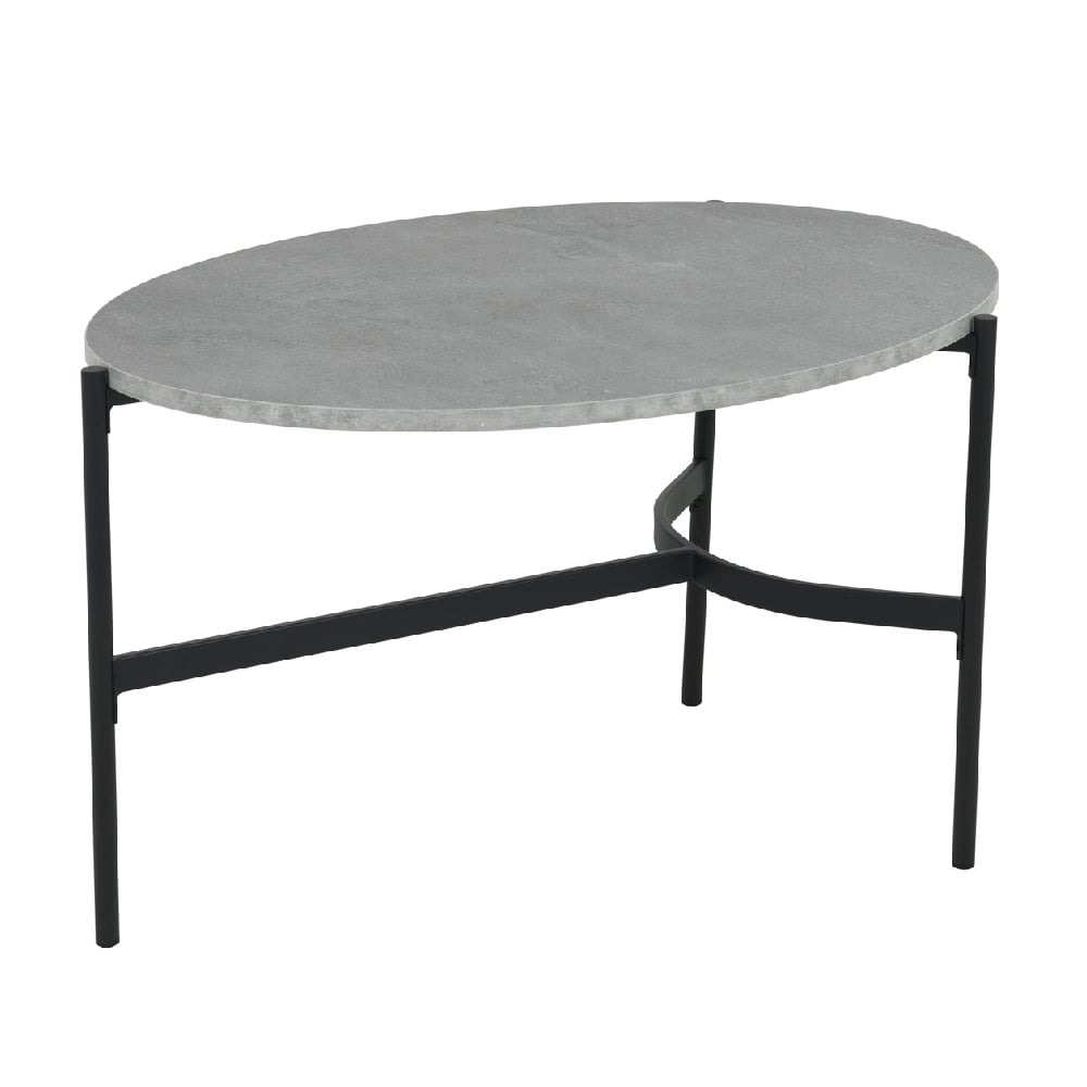 Product photograph of Bastrop Ceramic Coffee Table With Black Legs In Grey from Furniture in Fashion