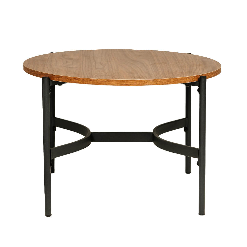 Product photograph of Bastrop Wooden Lamp Table With Black Legs In Brown from Furniture in Fashion