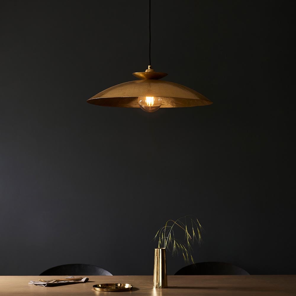 Product photograph of Batavia Metal Round Pendant Ceiling Light In Brass from Furniture in Fashion