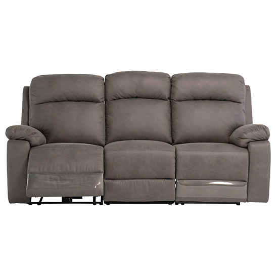 Product photograph of Bedelia Fabric Electric Recliner 3 Seater Sofa With Usb In Grey from Furniture in Fashion