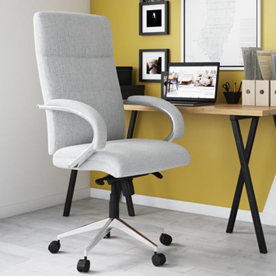 Read more about Bloom designer fabric home and office chair in grey