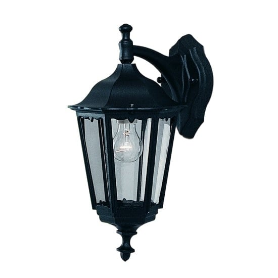 Read more about Bel aire outdoor wall down light in black with clear glass