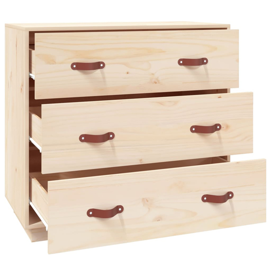 Belint Solid Pine Wood Chest Of 3 Drawers In Natural | Furniture in Fashion