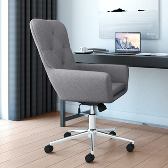 Product photograph of Brayden Fabric Home And Office Chair In Grey from Furniture in Fashion