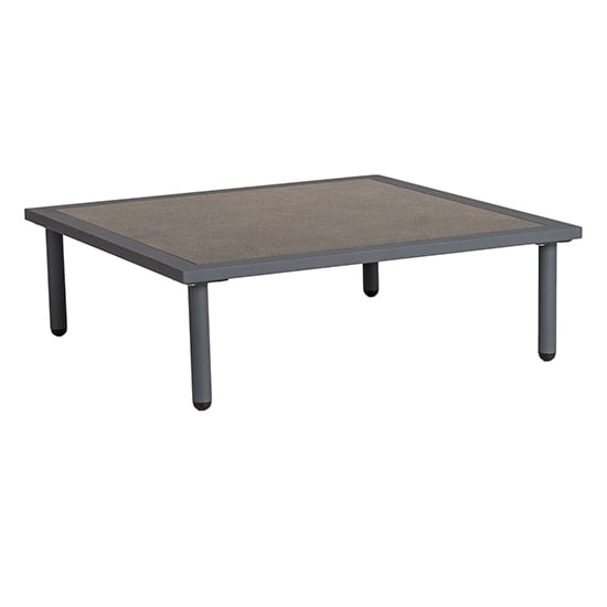 Product photograph of Beox Outdoor Flint Pebble Wooden Top Side Table In Grey from Furniture in Fashion