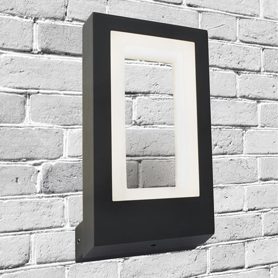 Read more about Berlin led outdoor wall light in dark grey