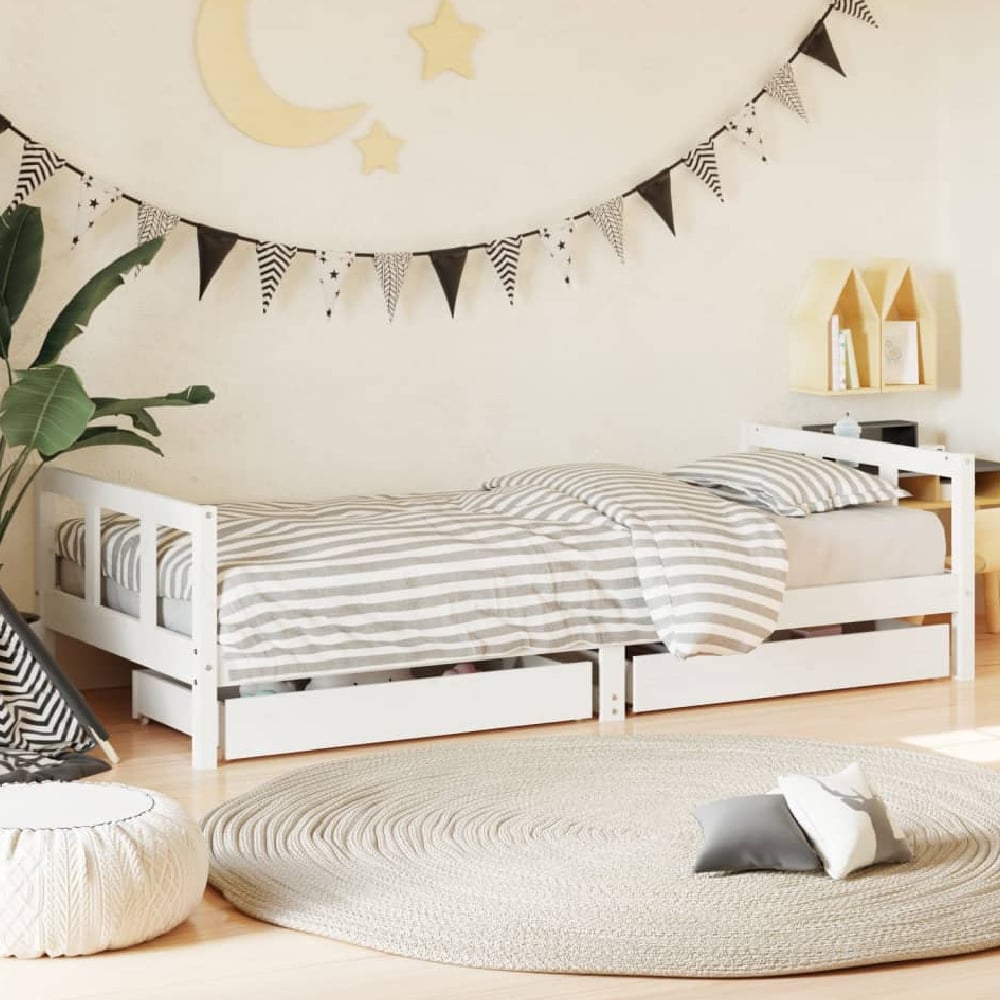 berwyn 90x200cm wooden children daybed in white