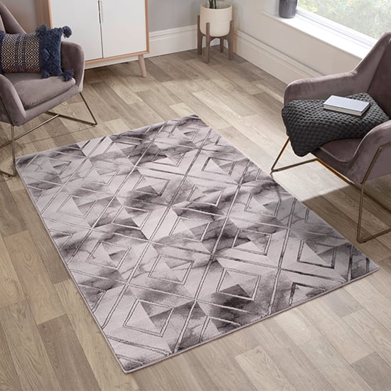 Product photograph of Bianco 196sa 80x150cm Luxury Rug In Cream And Light Grey from Furniture in Fashion