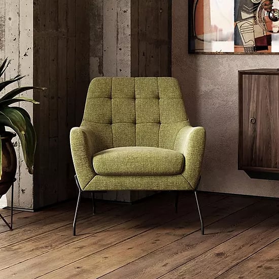 Product photograph of Biloxi Chenille Fabric Bedroom Chair In Green from Furniture in Fashion